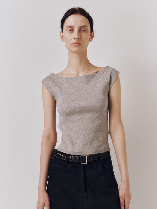 Kindersalmon French Sleeve Jersey Top Gray