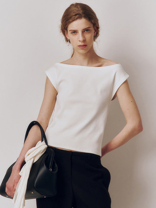Kindersalmon French Sleeve Jersey Top White