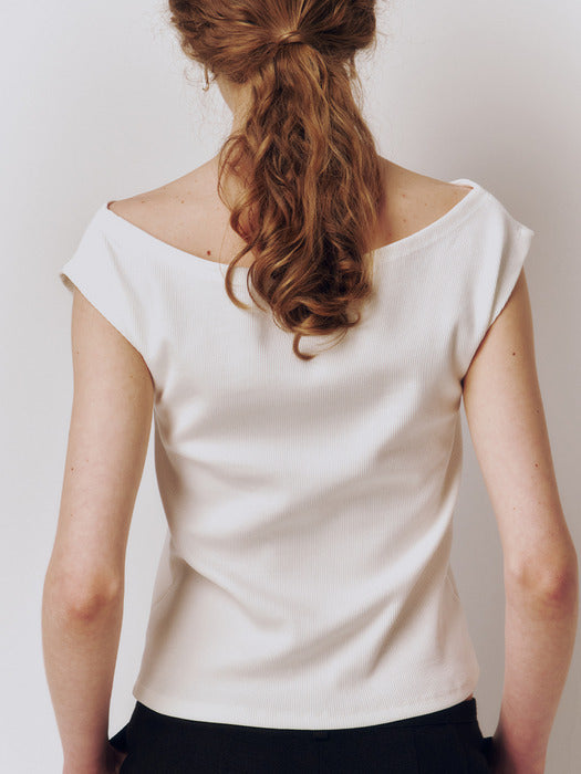 Kindersalmon French Sleeve Jersey Top White