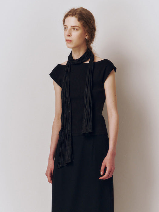 Kindersalmon French Sleeve Jersey Top Black