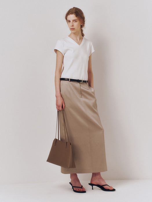 Kindersalmon Flavia Skirt Satin Taupe