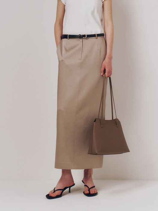 Kindersalmon Flavia Skirt Satin Taupe