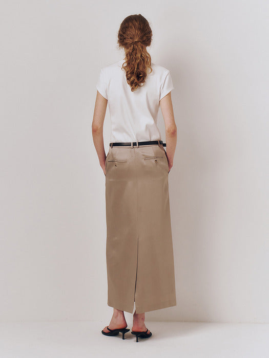Kindersalmon Flavia Skirt Satin Taupe
