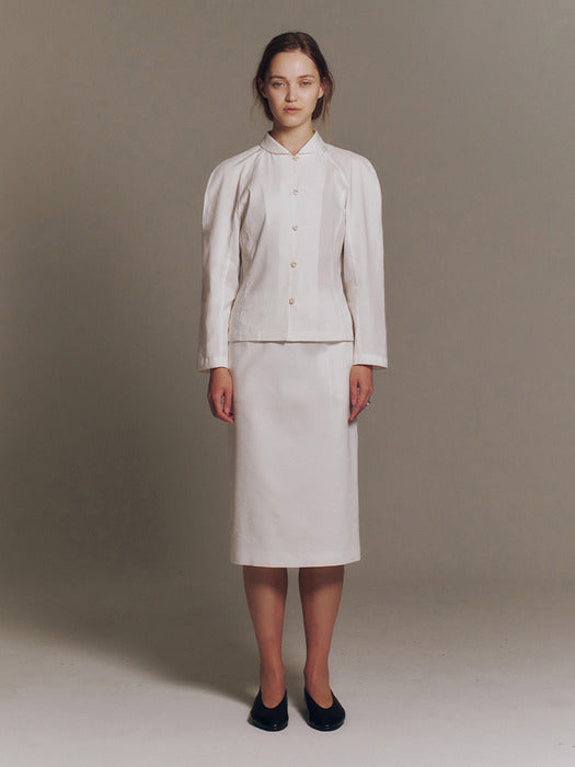 Kindersalmon Brielle Linen Skirt White