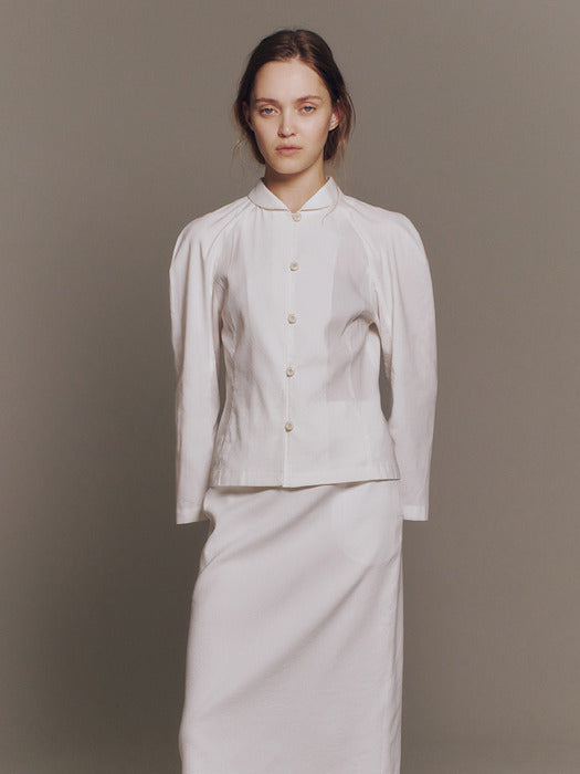 Kindersalmon Brielle Linen Skirt White
