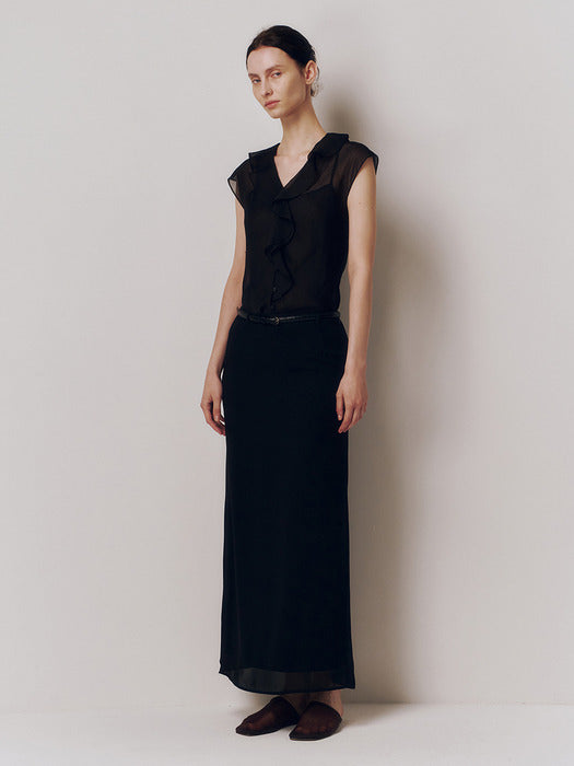 Kindersalmon Lucius H-line Skirt Black