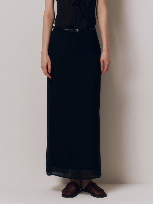 Kindersalmon Lucius H-line Skirt Black