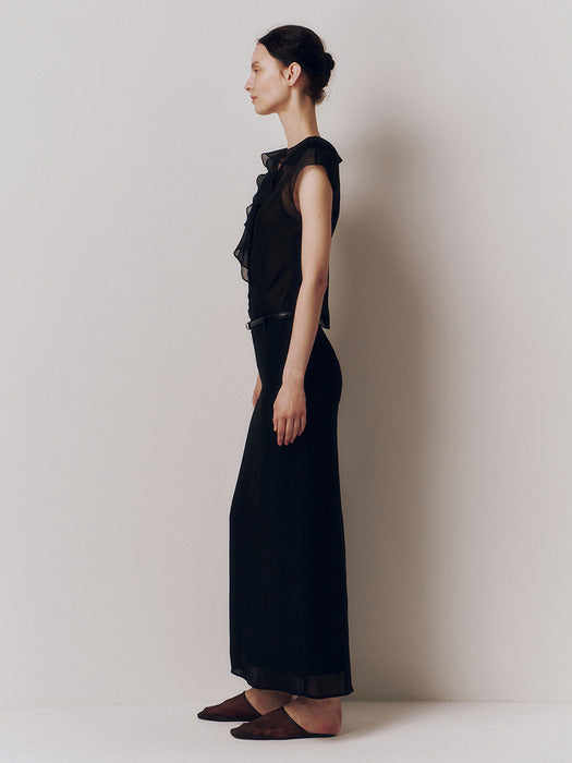 Kindersalmon Lucius H-line Skirt Black