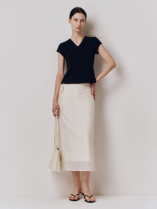 Kindersalmon V-Neck Jersey Top Black