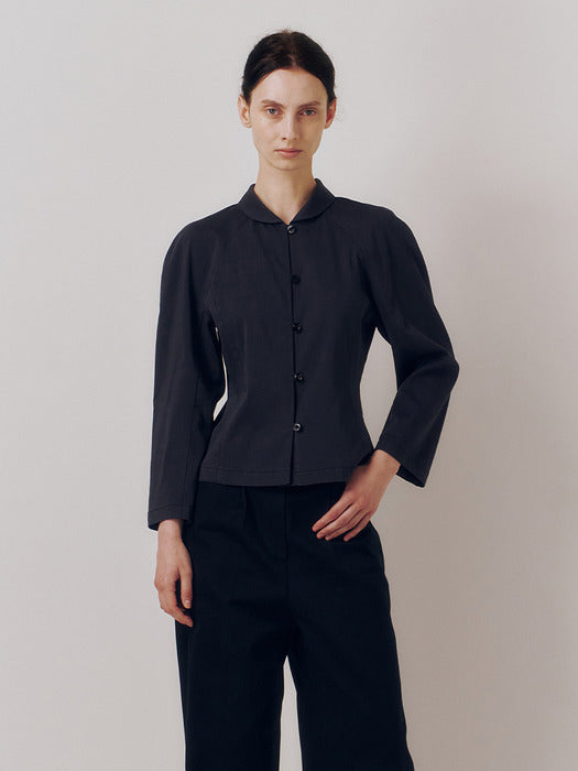 Kindersalmon Brielle Linen Top Indigo