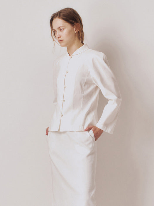 Kindersalmon Brielle Linen Top White