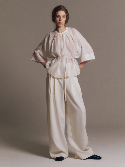 Kindersalmon Notra Blouse Veil White