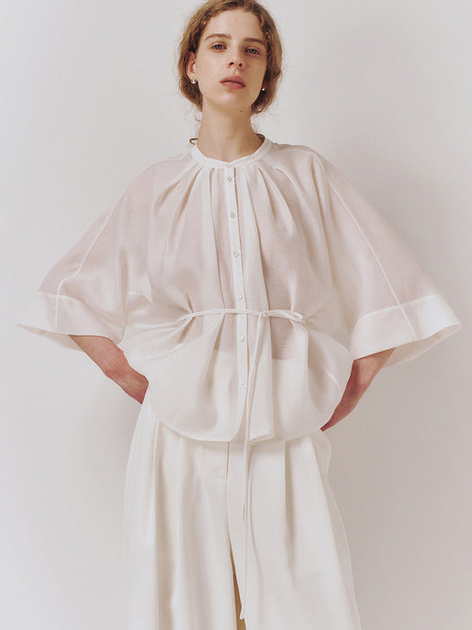 Kindersalmon Notra Blouse Veil White