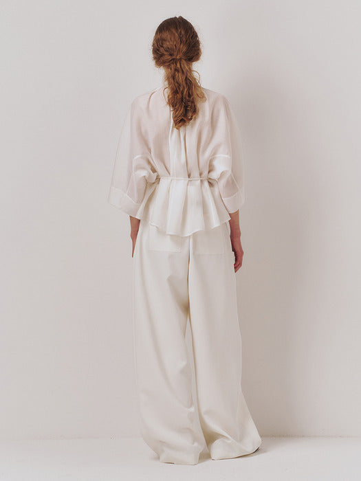 Kindersalmon Notra Blouse Veil White