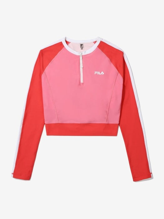 Fila Half-Zip Crop Rashguard Pik