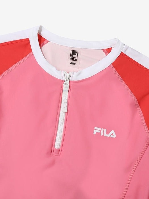 Fila Half-Zip Crop Rashguard Pik