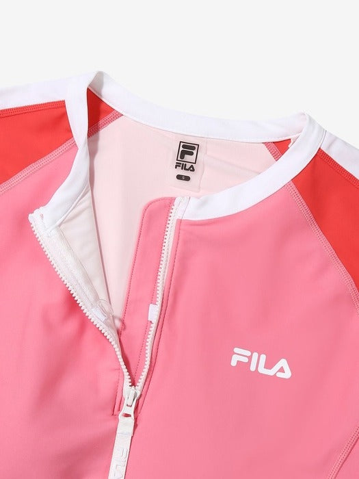 Fila Half-Zip Crop Rashguard Pik