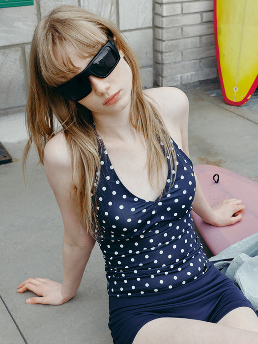 Raive Dot Halter-neck Swimwear Top