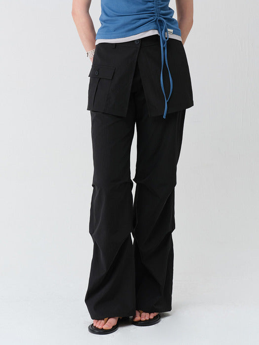 Raive Layered Tuck-detail Pants