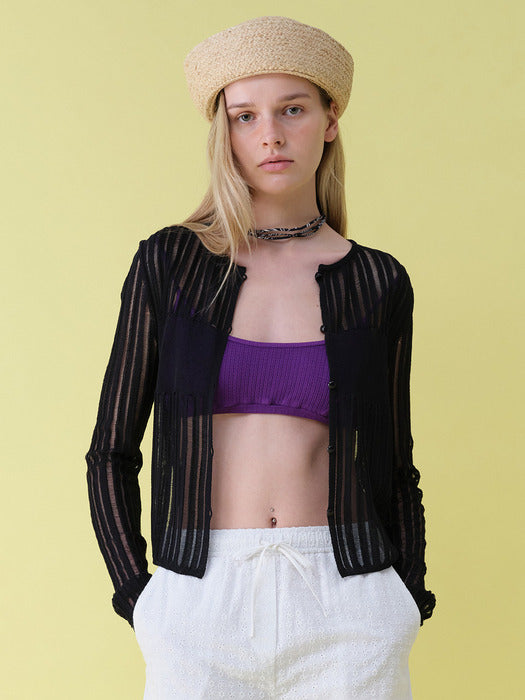 Raive Sheer Knit Cardigan
