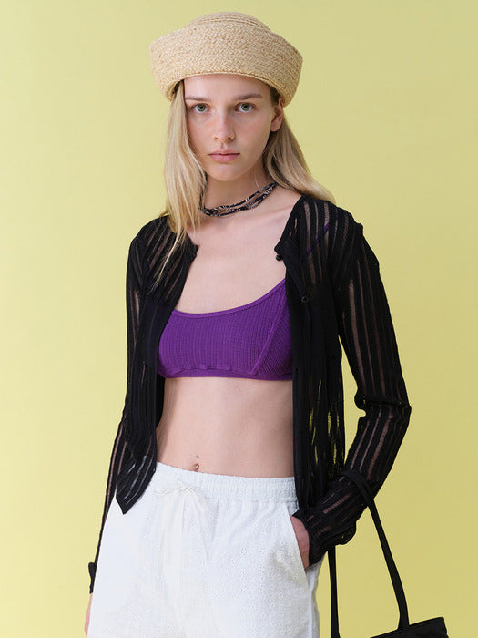 Raive Sheer Knit Cardigan