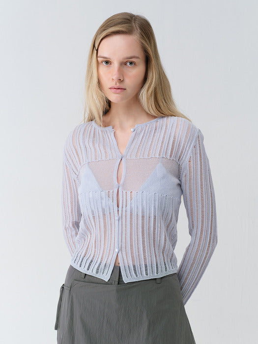 Raive Sheer Knit Cardigan