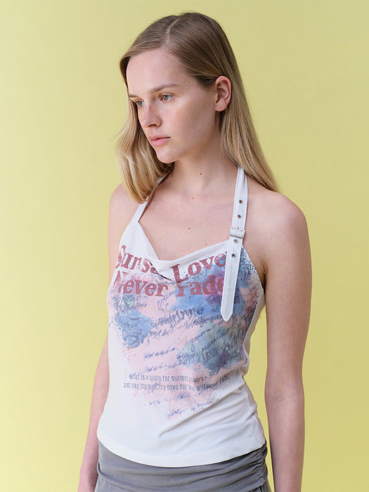 Raive Buckle Halter-neck Top