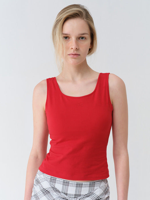 Raive Back Slit Sleeveless Top