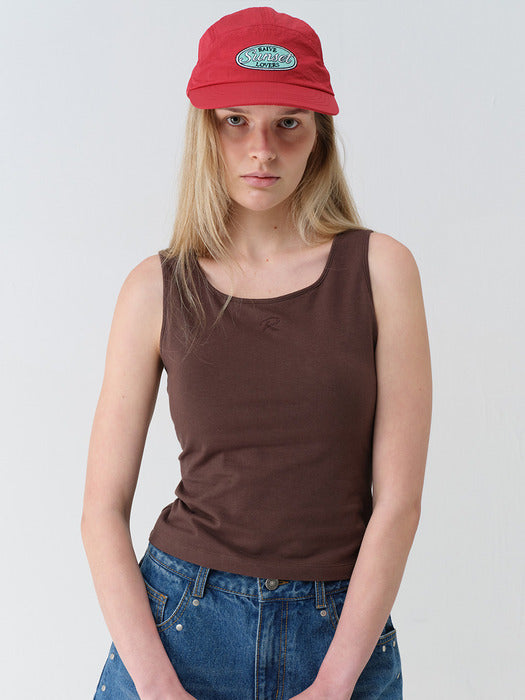 Raive Back Slit Sleeveless Top