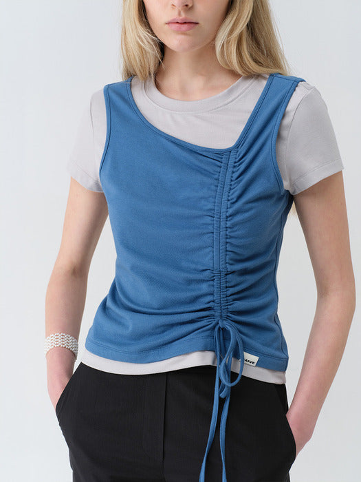 Raive Laryered Shirring String Top