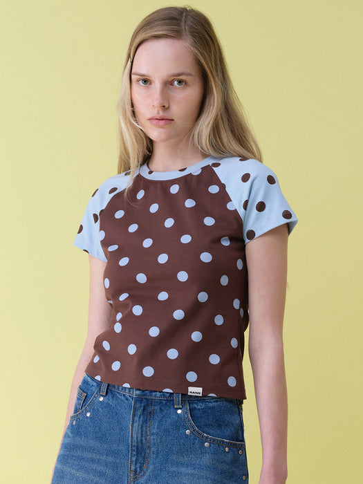 Raive Color-Block Dot T-shirts