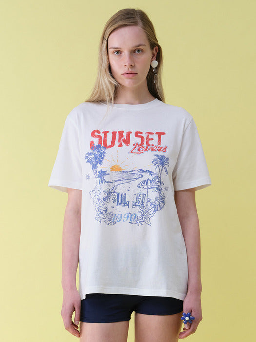 Raive Sunset Lovers Graphic T-shirts
