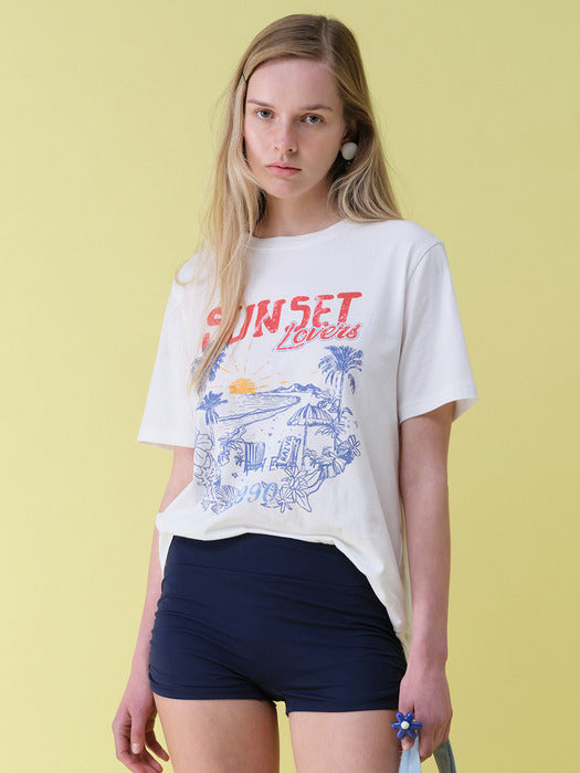 Raive Sunset Lovers Graphic T-shirts