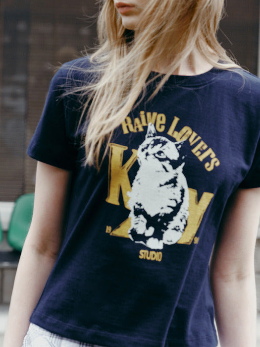 Raive New Raive Cat Graphic T-shirts