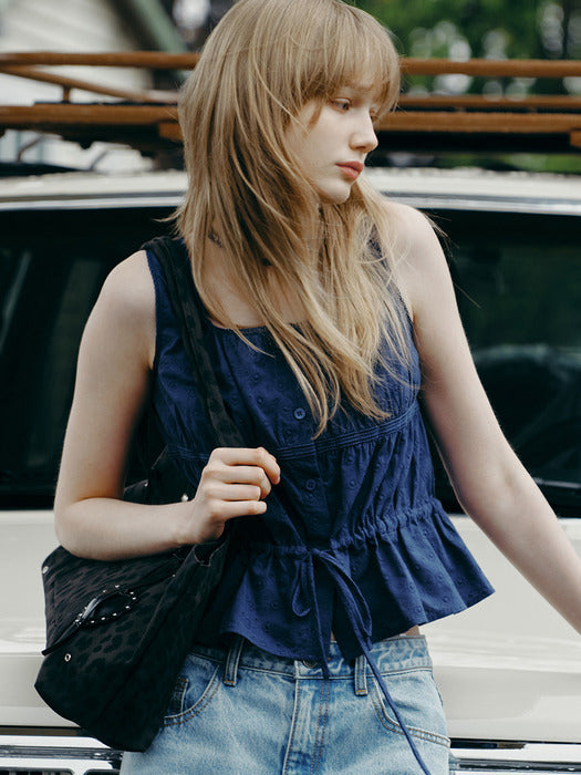 Raive Floral Eyelet Sleeveless Blouse