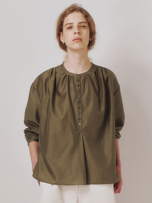 Kindersalmon Fritz Blouse Celadon Olive