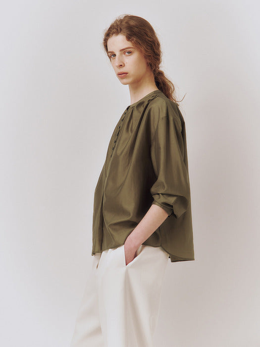 Kindersalmon Fritz Blouse Celadon Olive