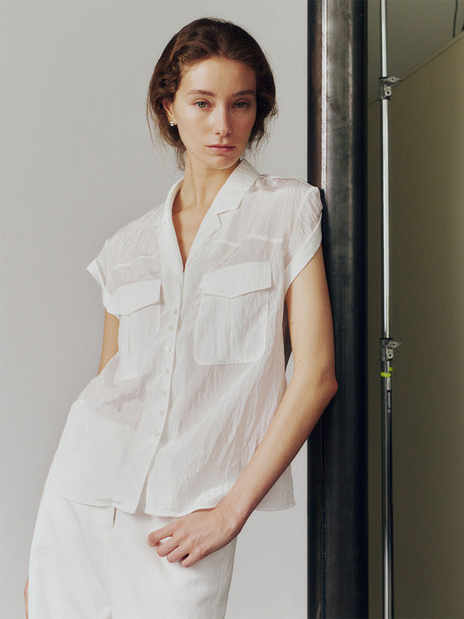 Kindersalmon Giselle Shirt Pearl White