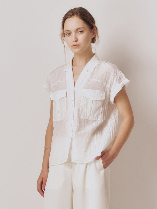 Kindersalmon Giselle Shirt Pearl White