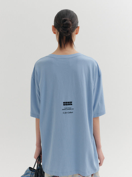 Eenk Graphic Printing T-shirt - Sky Blue