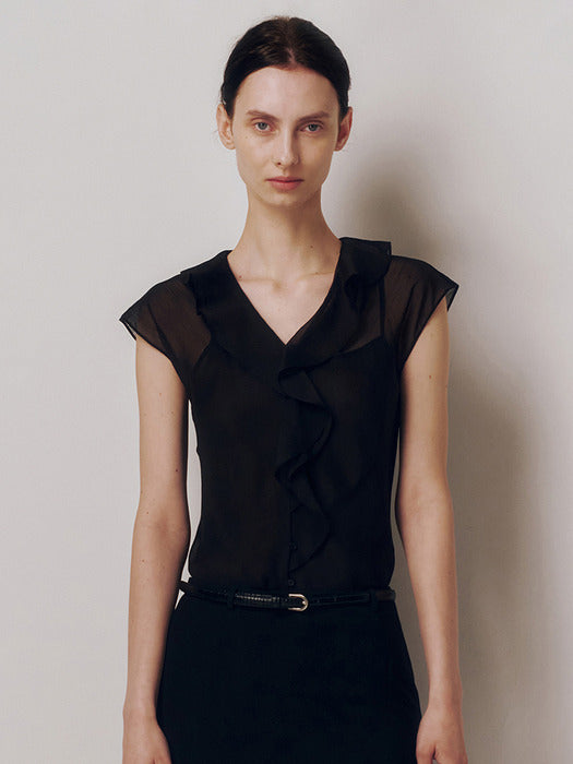 Kindersalmon Gamache Fluid Blouse Black
