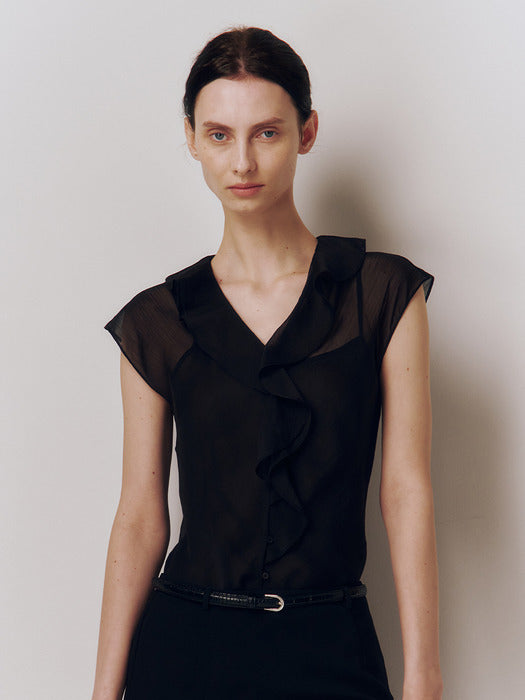 Kindersalmon Gamache Fluid Blouse Black