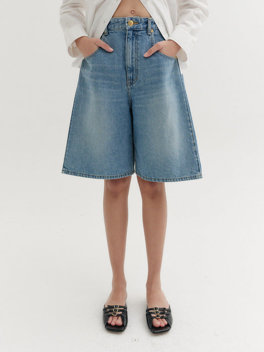 Eenk Classic Denim Bermuda Shorts - Denim Blue
