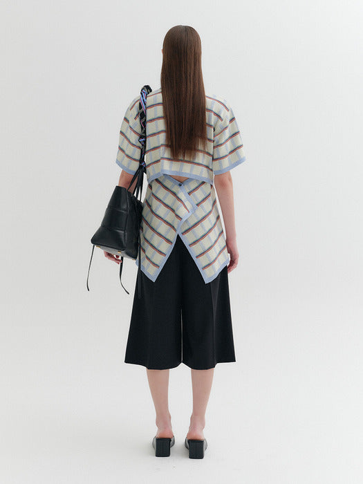 Eenk Back Button Knitwear Top - Ivory