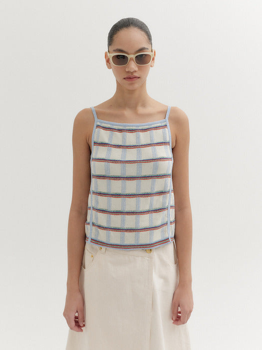 Eenk Multi Stripe Knitwear Top - Ivory