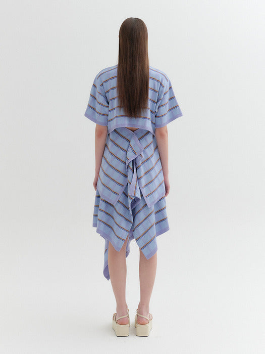 Eenk Back Button Knitwear Top - Sky Blue