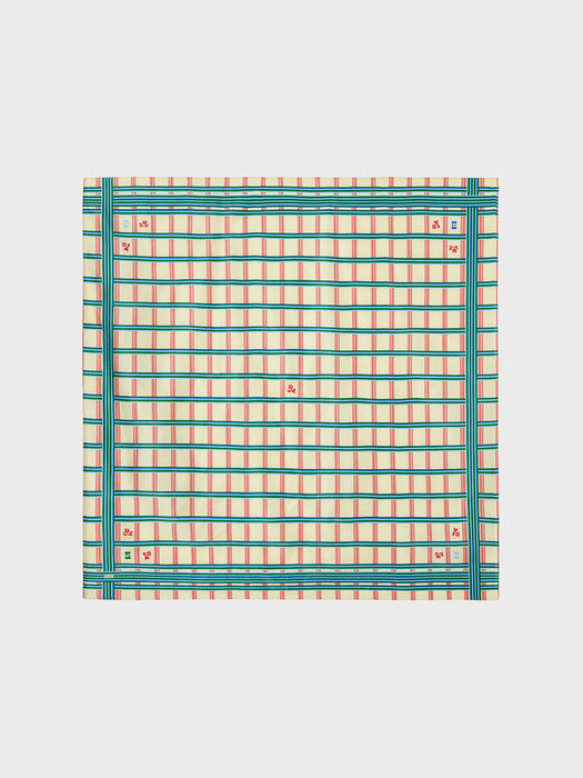 Eenk Multi-Way Silk Scarf - Cream Multi
