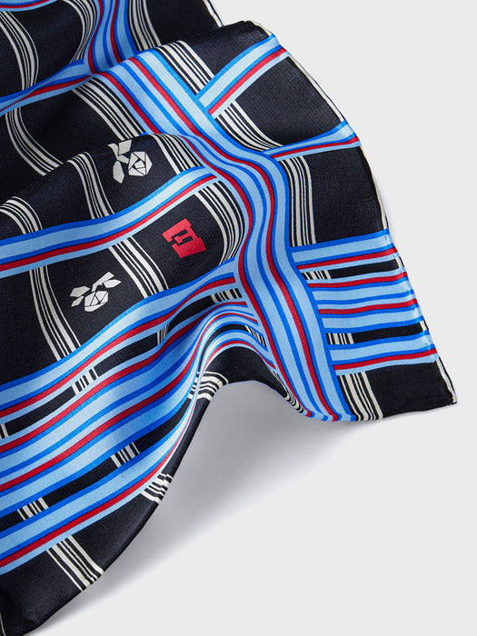 Eenk Multi-Way Silk Scarf - Black Multi