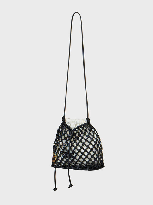 Eenk Structured Panel Bag - Black