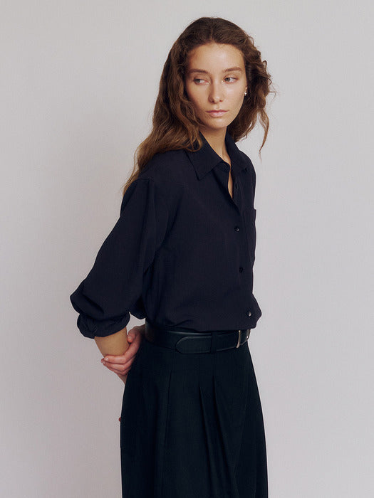 Kindersalmon Tacit Linen Shirt Muted Charcoal
